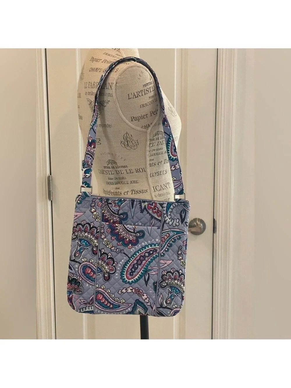 Vera Bradley Iconic Hipster Crossbody Bag Makani Paisley Quilted Purse